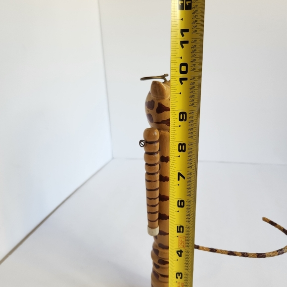 Vintage Folk Art Cat Angel Wood Moving Arms 9.5" Hand-crafted Cat Lady Decor - Picture 7 of 9